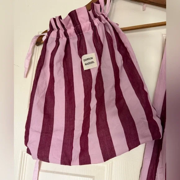 Damson Madder Florie Stripe Pyjama Set & Dust Bag NWOT - Picture 11 of 12